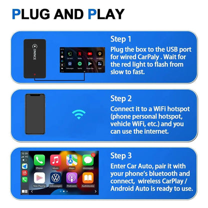 Wireless CarPlay Adapter with Netflix - ONINCE