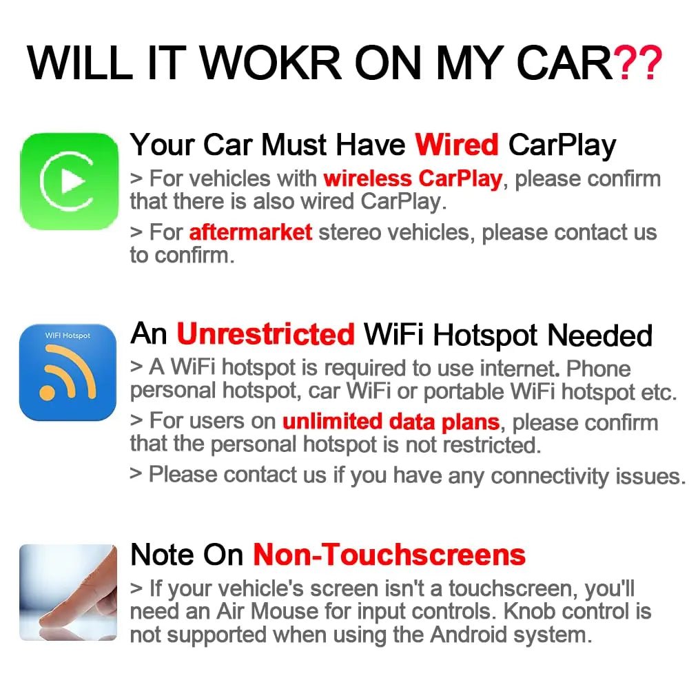 Wireless CarPlay Adapter with Netflix - ONINCE